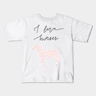 I love horses Kids T-Shirt